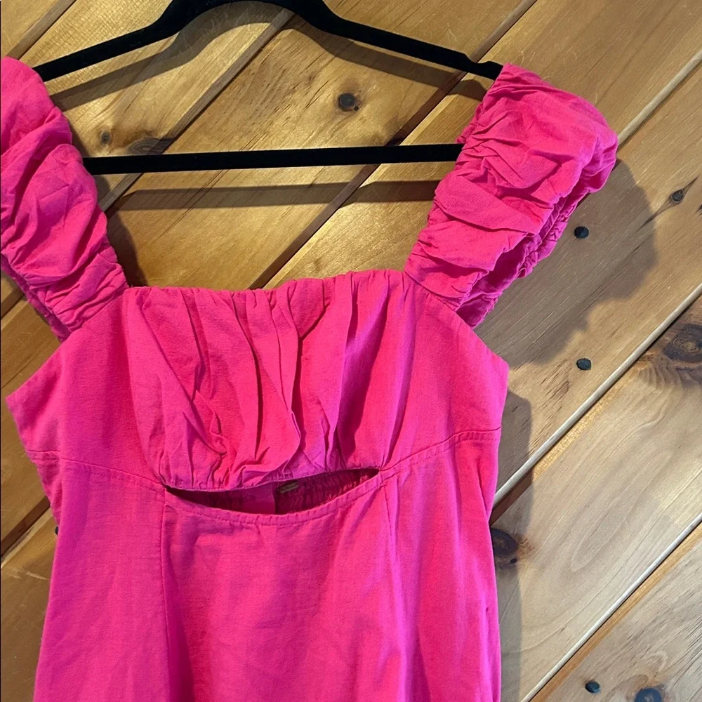 Free people bom bom island mini hot pink dress - Picture 5 of 8